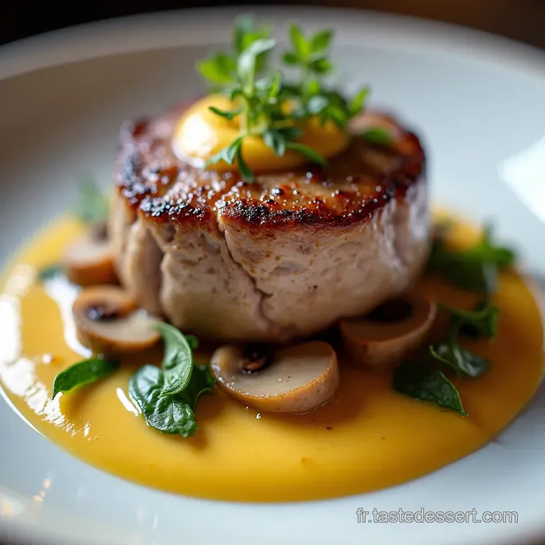 Filet Mignon de Porc R&ocirc;ti Cr&egrave;me de Cidre Brut et Champignons des Bois Un Classique Normand Revisit&eacute;