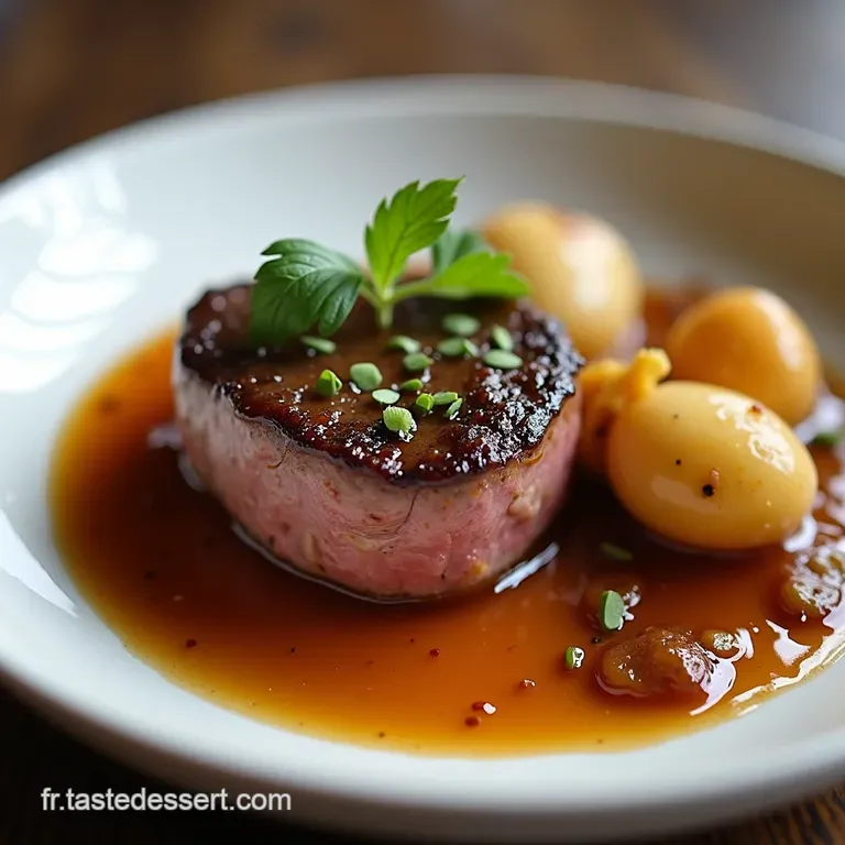 Filet Mignon de B&oelig;uf Sauce au Porto R&eacute;duite aux &Eacute;chalotes Un Classique R&eacute;confortant
