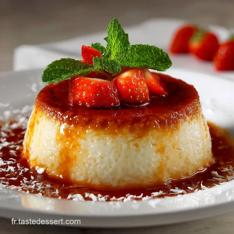 Le Flan Coco Antillais Inratable Onctueux Et Caramelis&eacute; presentation