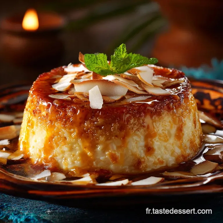 Flan Coco Br&eacute;silien L&eacute;vasion Tropicale De La Cr&egrave;me Renvers&eacute;e presentation