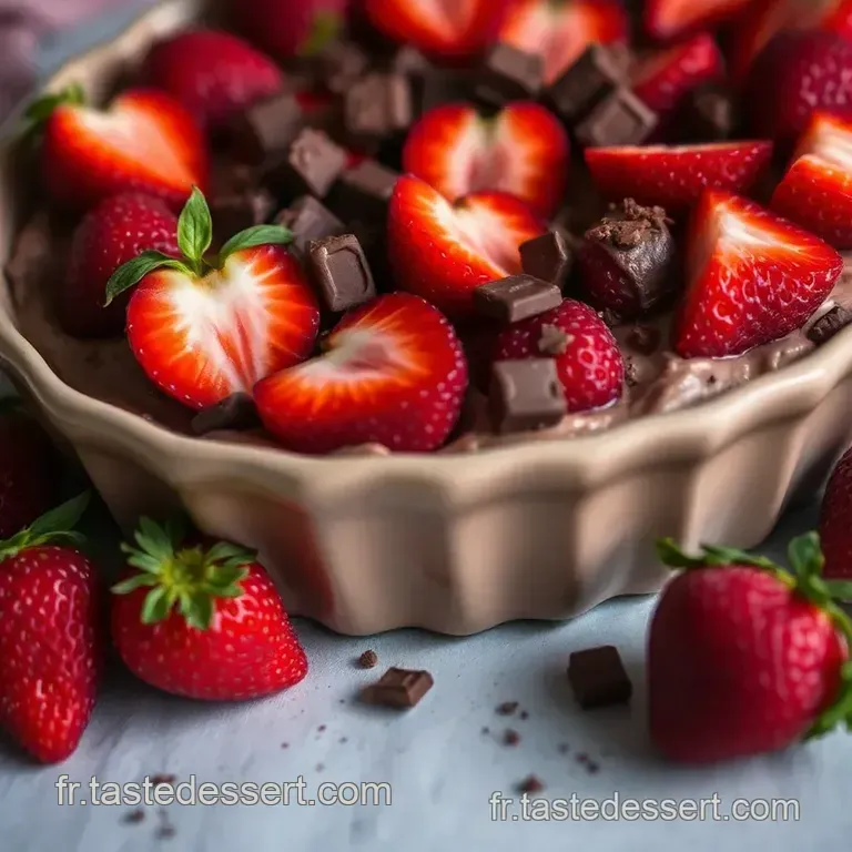 Fraises Chocolat&eacute;es Marbr&eacute;es Minute presentation