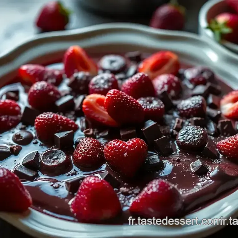 Fraises Chocolat&eacute;es Marbr&eacute;es Minute