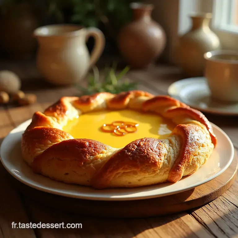 Galette Des Rois V&eacute;gane Frangipane D&eacute;licate Perle Sucr&eacute;e presentation