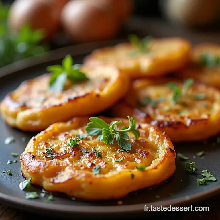 Galettes De Pommes De Terre Croustillantes Lor Brun De Nos Terroirs presentation