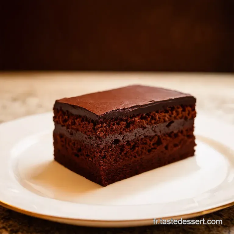 G&acirc;teau Au Chocolat Suzy Coeur Pralin&eacute; Cach&eacute; presentation