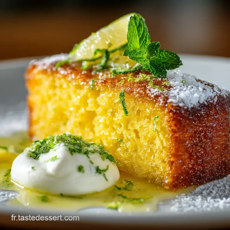 G&acirc;teau Moelleux Citron Vert Coco Le Secret Du Sirop Dimbibage Intense presentation