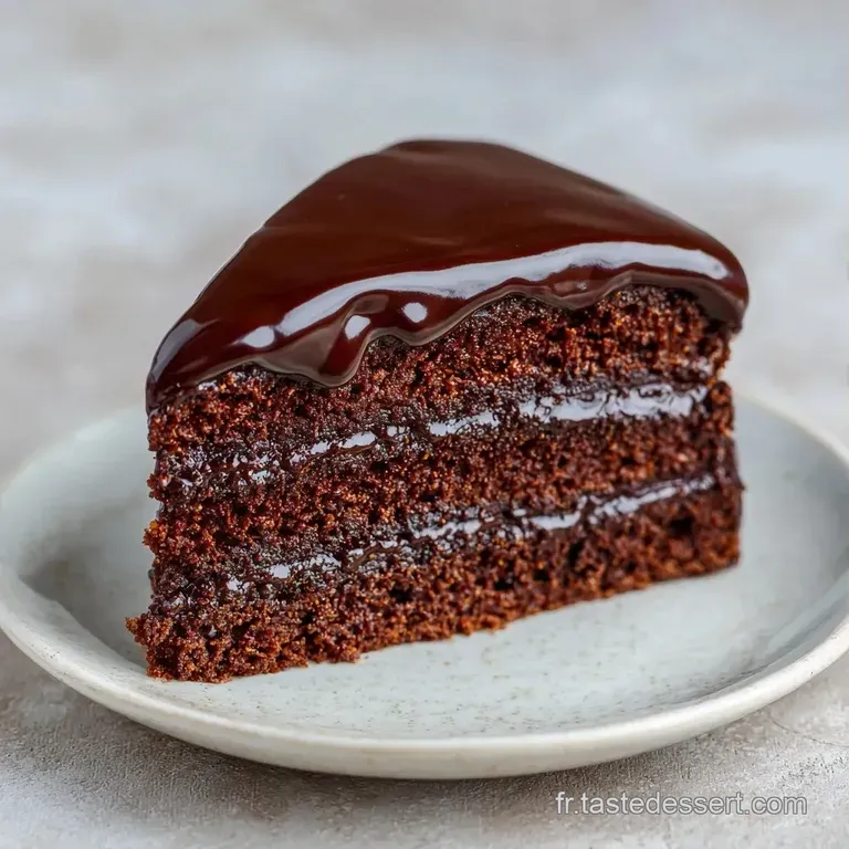 Part de g&acirc;teau moelleuse r&eacute;v&eacute;lant des couches de biscuit dor&eacute; et de cr&egrave;me onctueuse, pos&eacute;e sur une assiette blanche.