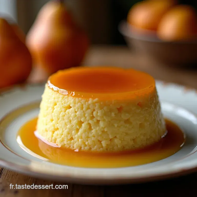 G&acirc;teau Fondant Poiregingembre Napp&eacute; De Caramel Gourmand presentation