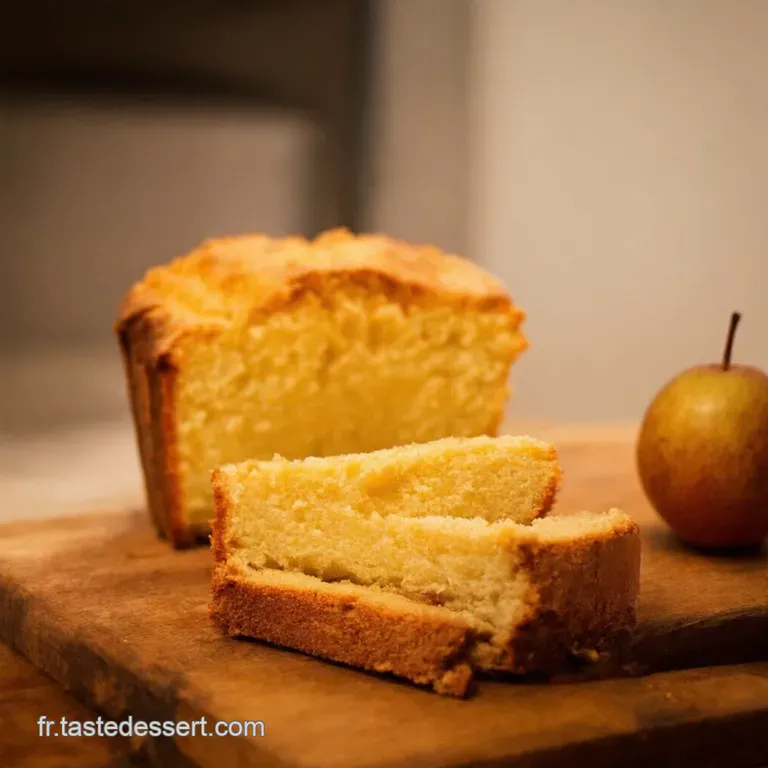 G&acirc;teau Moelleux Aux Poires Amandes Et P&eacute;pites presentation