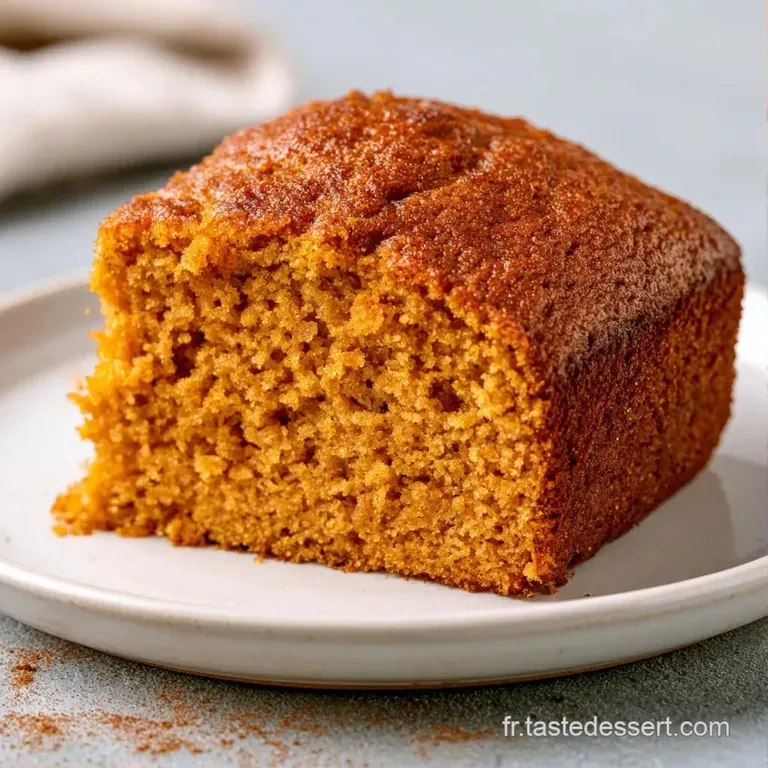 Part de g&acirc;teau orang&eacute; sur assiette blanche, accompagn&eacute;e d'une cr&egrave;me fouett&eacute;e a&eacute;rienne et d'un &eacute;clat de noisette.