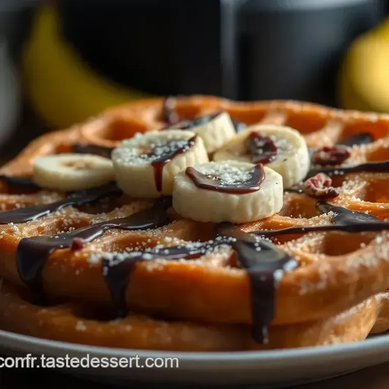 Gaufres au Airfryer Banane Noix et Chocolat : La Gourmandise en 10 Minutes !
