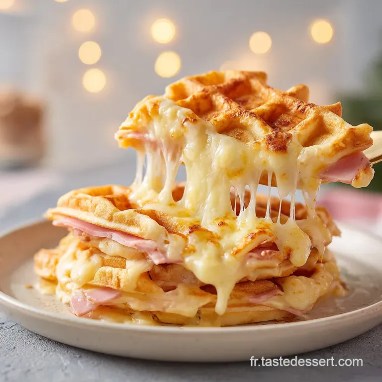 Gaufres Croque Monsieur: Croustillantes et Fondantes