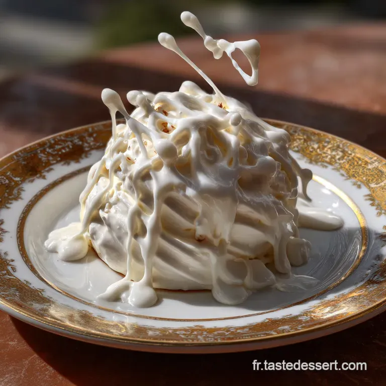 Elegant, frosted petit four. Brilliant white icing with a flawless surface, contrasting against a dark, minimalist plate. ...