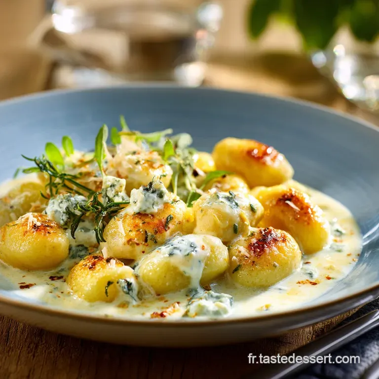 Gnocchi au Gorgonzola Le Velout&eacute; Cr&eacute;meux et Fondant Pr&ecirc;t en Un &Eacute;clair