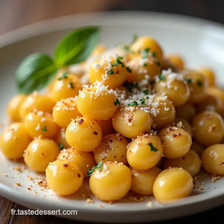 Les Gnocchis de Maman Vapeur de Pomme de Terre Beurre Noisette Parfum&eacute; &agrave; la Sauge et Parmesan Affin&eacute;