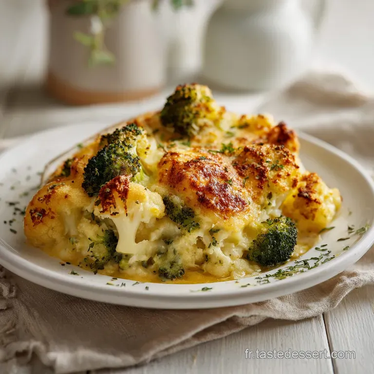 Gratin Brocoli Chou-fleur : Fondant et Onctueux