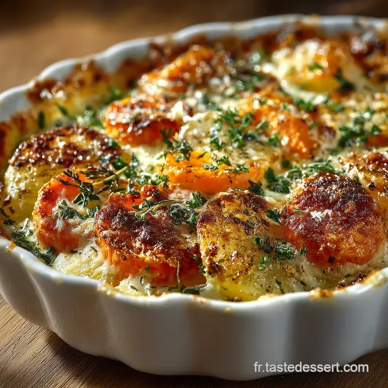 Le Gratin Rustique dHiver aux Trois Choux et Reblochon Fondant