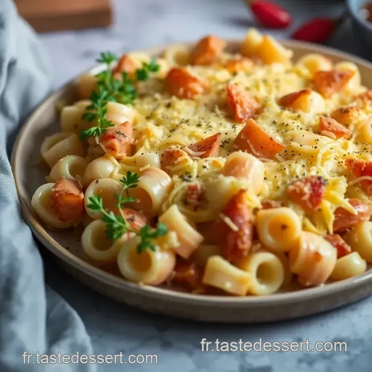 Gratin De Coquillettes Au Jambon : Un R&eacute;gal R&eacute;confortant presentation