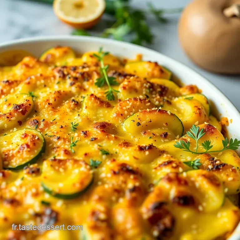 Gratin De Courgettes Aux Herbes: La Simplicit&eacute; En Plat presentation