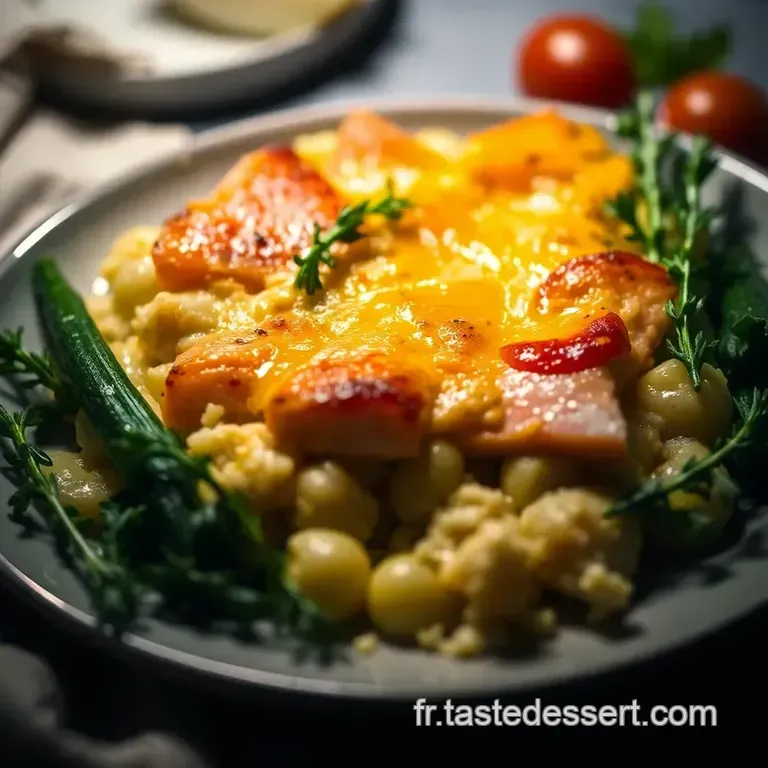 Gratin Savoureux De Saumon Et Courgettes presentation