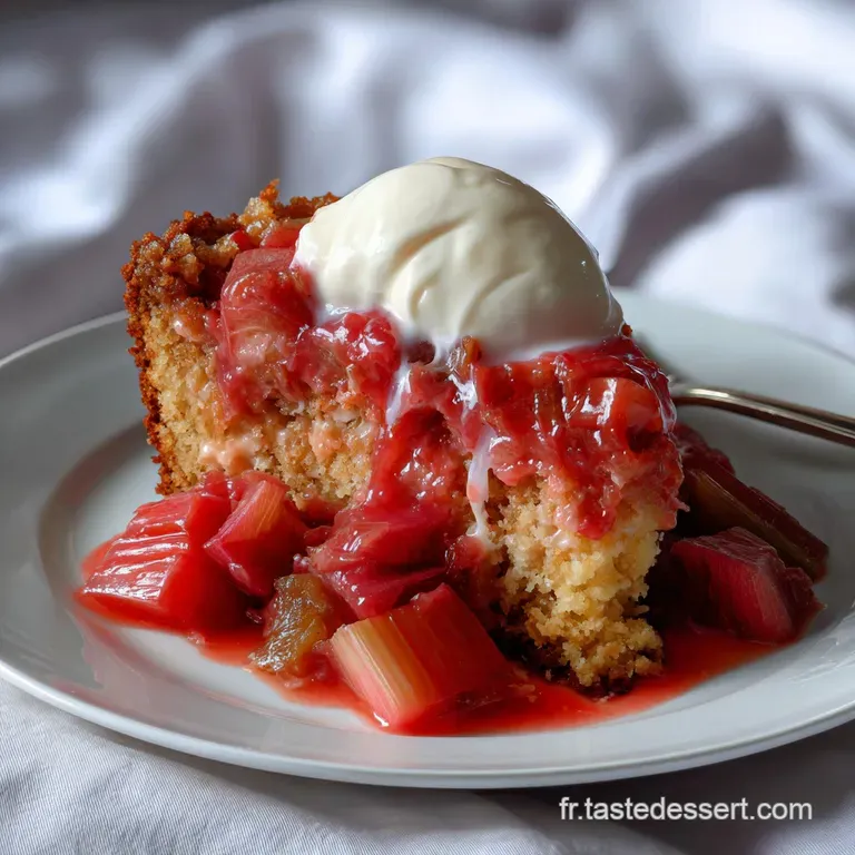 G&acirc;teau Moelleux La Rhubarbe Fondant Acidul&eacute; : La Recette presentation