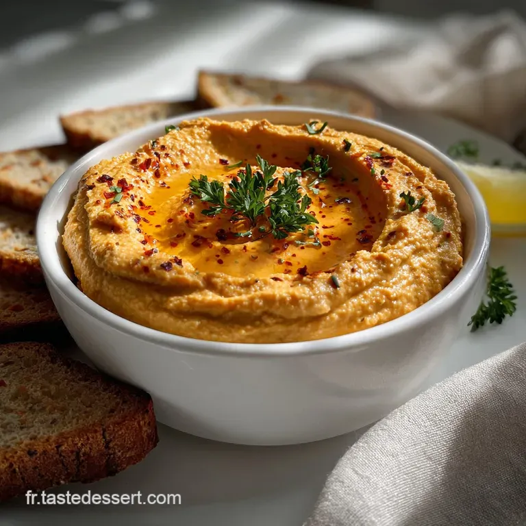 Houmous de lentilles corail : Cr&egrave;me Soleil dOrient