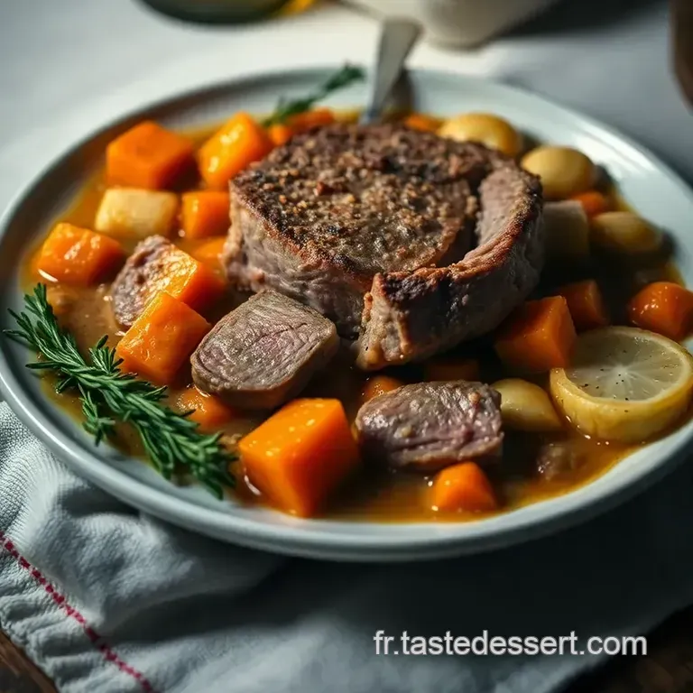 Joue De B&oelig;uf Fondante &Agrave; La Fran&ccedil;aise : Une Caresse De Saveurs presentation