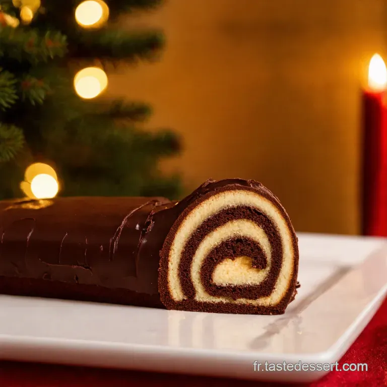 La B&ucirc;che De No&euml;l Express Au Chocolat Un D&eacute;lice Roul&eacute; &Agrave; Croquer presentation