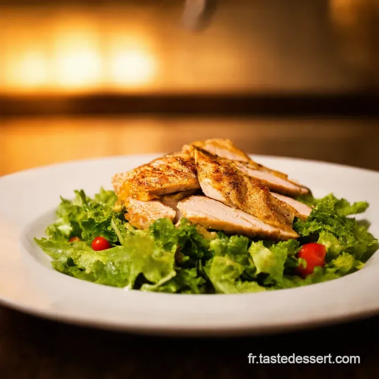 La Salade De P&acirc;tes Ensoleill&eacute;e Poulet Tomates Parmesan presentation