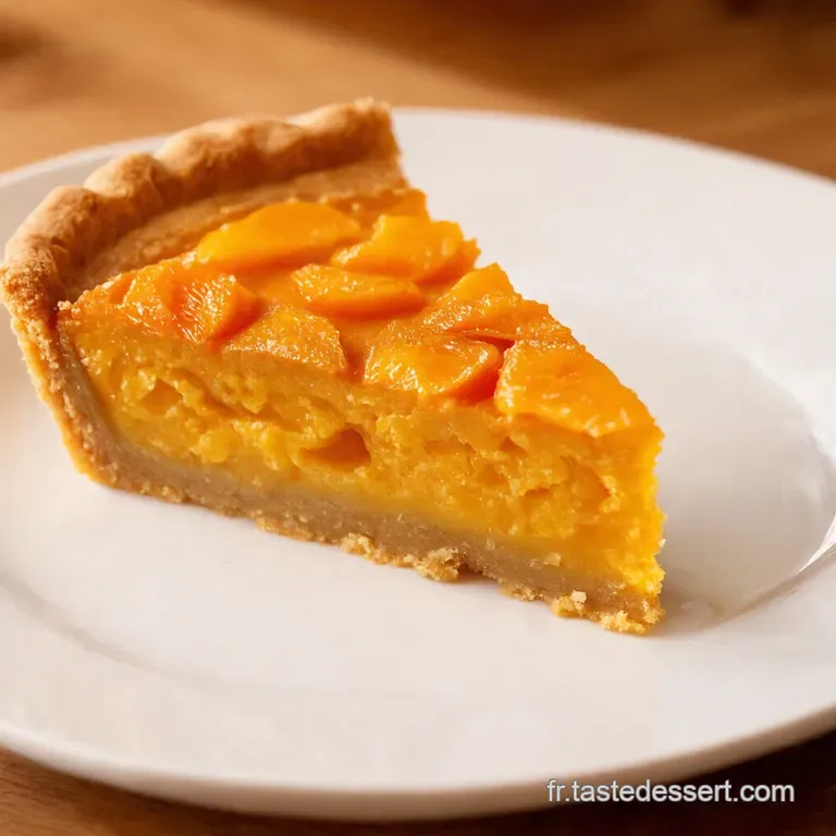 La Tarte Amandine Aux Abricots Fa&ccedil;on Caf&eacute; De La Paix presentation