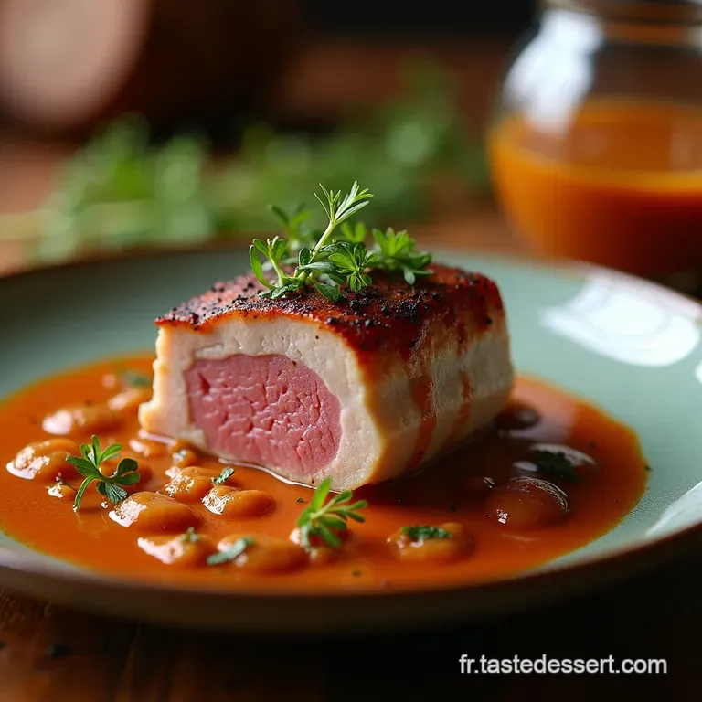 Langue De Porc Sauce Charcuti&egrave;re Un Classique presentation