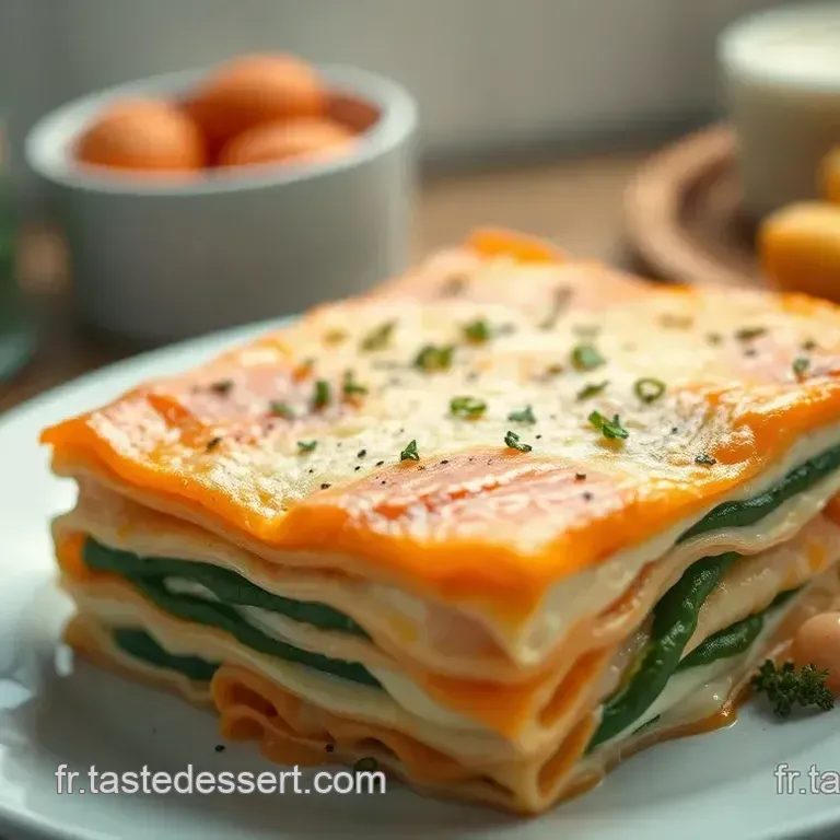 Lasagnes au Saumon et &Eacute;pinards Cr&eacute;meux