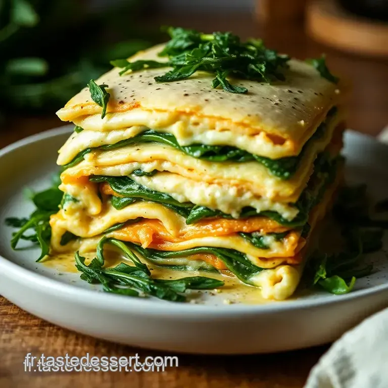 Lasagnes Aux &Eacute;pinards Cr&eacute;meuses Et Fromag&egrave;res presentation