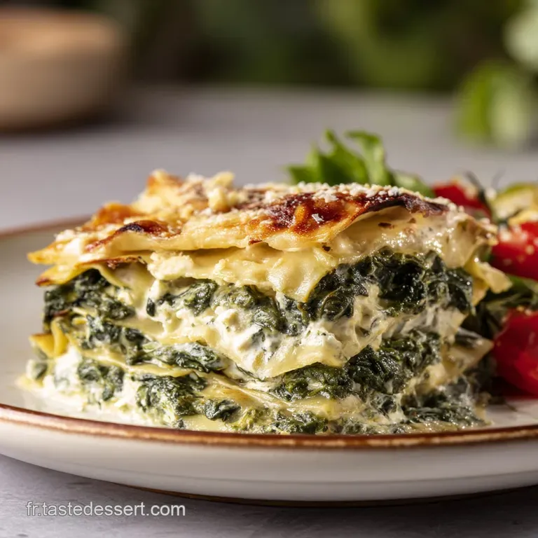 Lasagnes Ch&egrave;vre &Eacute;pinards : Le Gratin V&eacute;g&eacute;tarien Cr&eacute;meux presentation