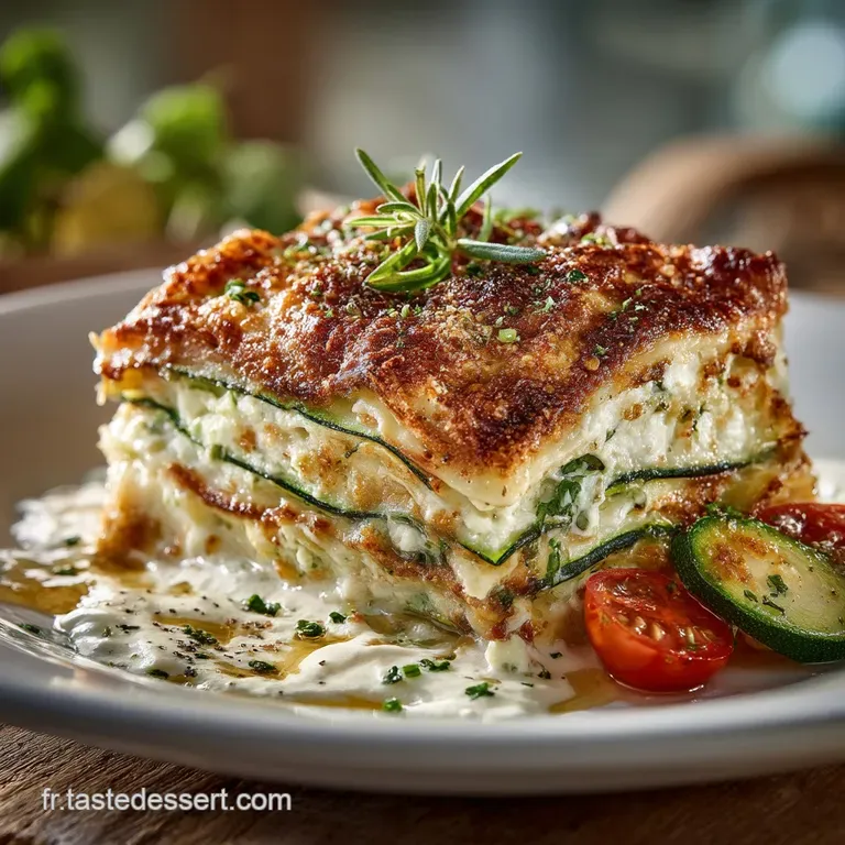 Le Secret D&eacute;t&eacute; Lasagnes De Courgettes Ricotta Fra&icirc;che Et Parmesan Aop presentation