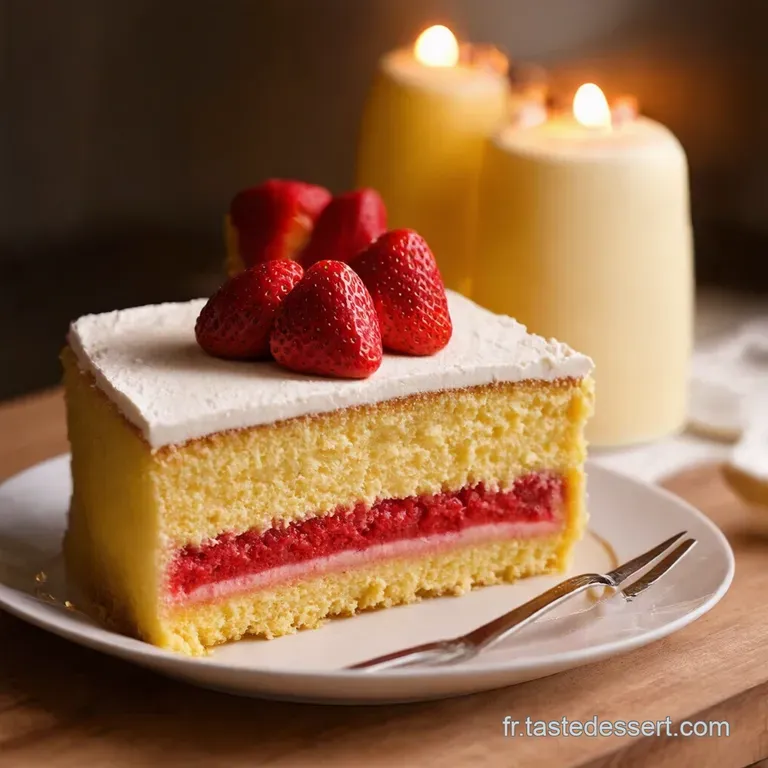 Le Fraisier &Eacute;toil&eacute; Layer Cake Citron Et Fraises Perl&eacute;e De Sucre presentation