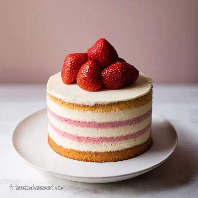 Le Fraisier &Eacute;toil&eacute; Layer Cake Citron et Fraises Perl&eacute;e de Sucre