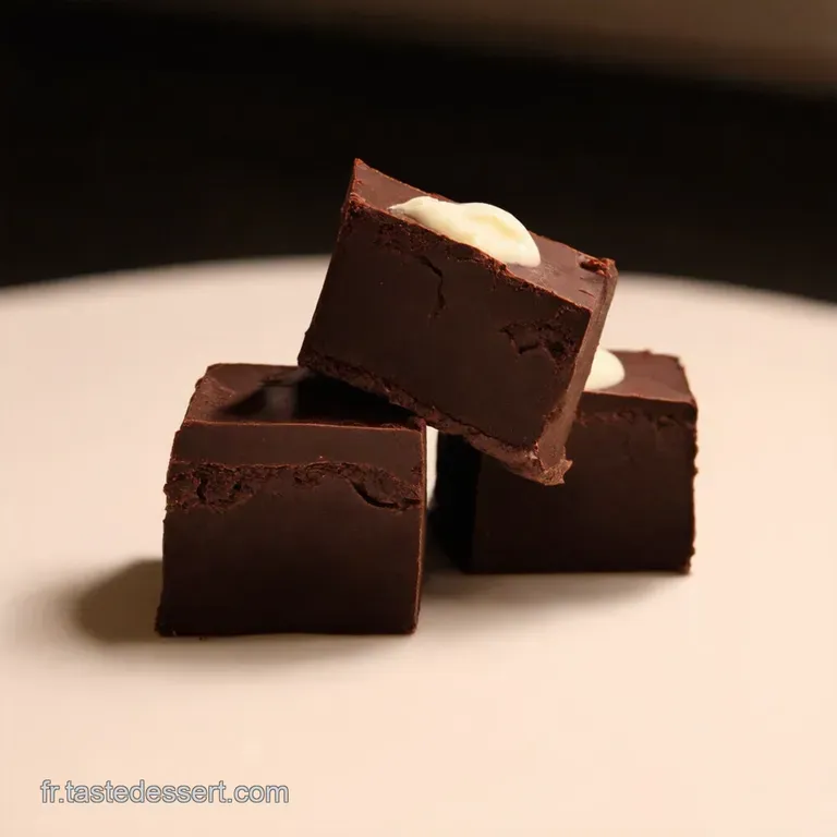 Le Fudge Bicolore Chocolat Noir Chocolat Blanc presentation