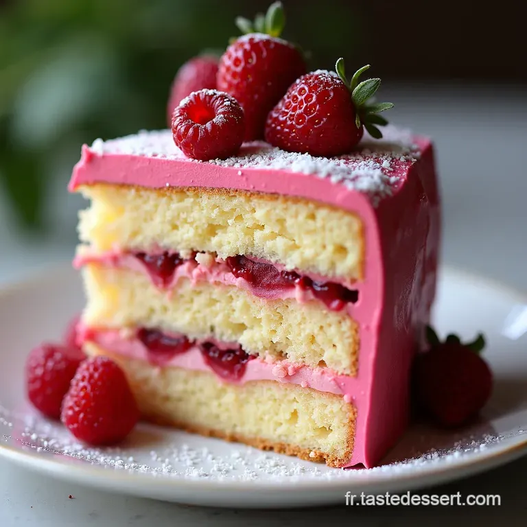 Le G&acirc;teau Paradis Layer Cake Framboise Noix de Coco