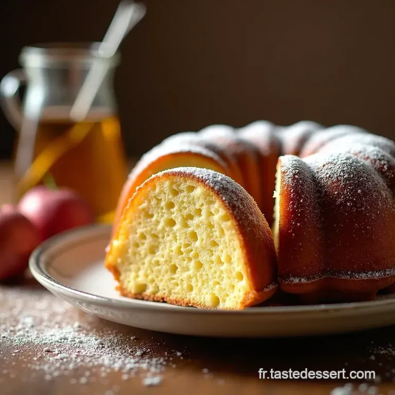 Le Parisien &Eacute;l&eacute;gant Bundt Cake Au Th&eacute; Earl Grey Son Gla&ccedil;age Citron P&eacute;tillant presentation