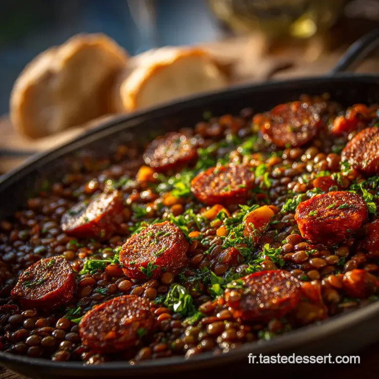Lentilles Au Chorizo Et &Eacute;pices Le Chaudron R&eacute;confortant Du Sudouest presentation