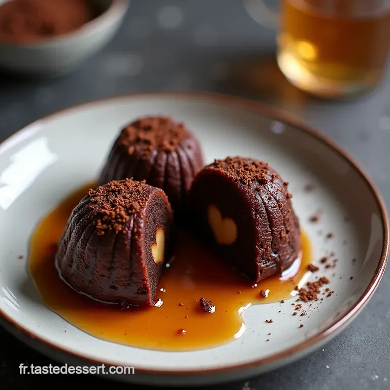 Les Nids Douceur Noire Croustillants ChocolatCaramel C&oelig;ur Coulant