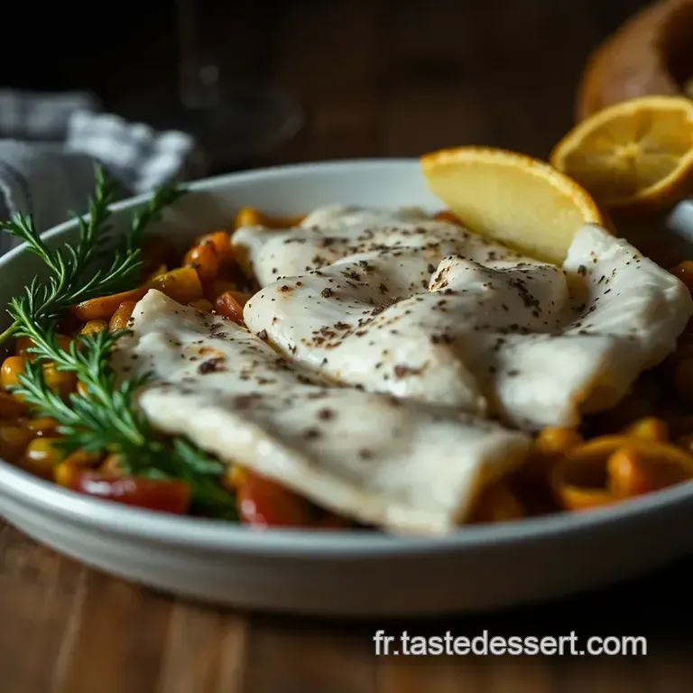 Lotte Au Safran : Filet De Lotte Aux Saveurs Oc&eacute;anes presentation