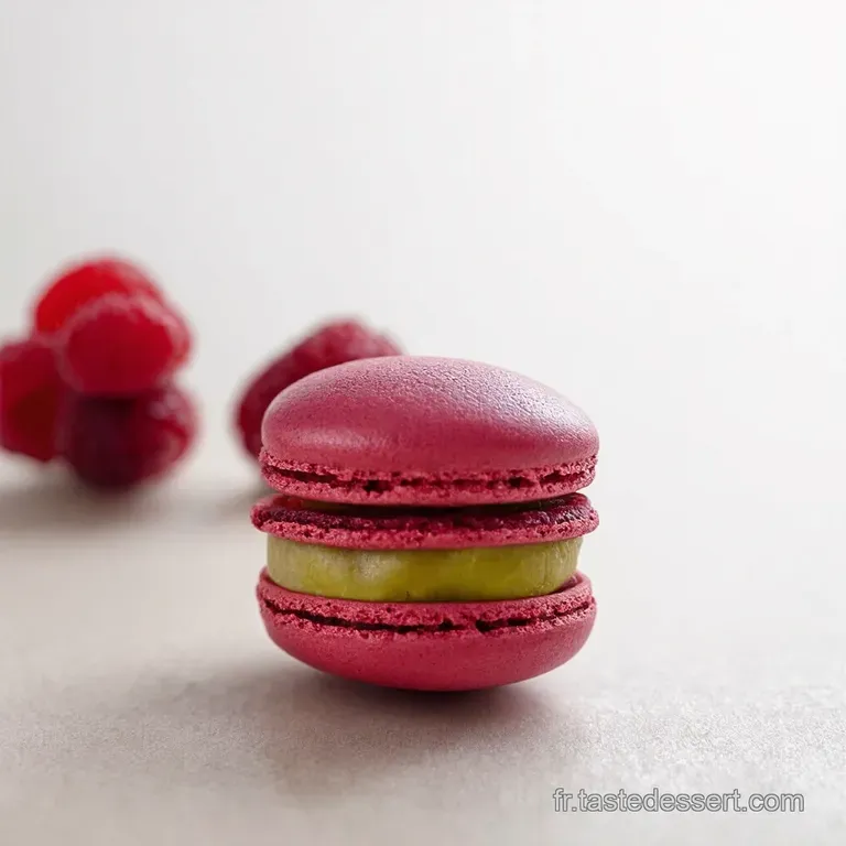 Macarons Gant Framboise Pistache Perles de D&eacute;licatesse