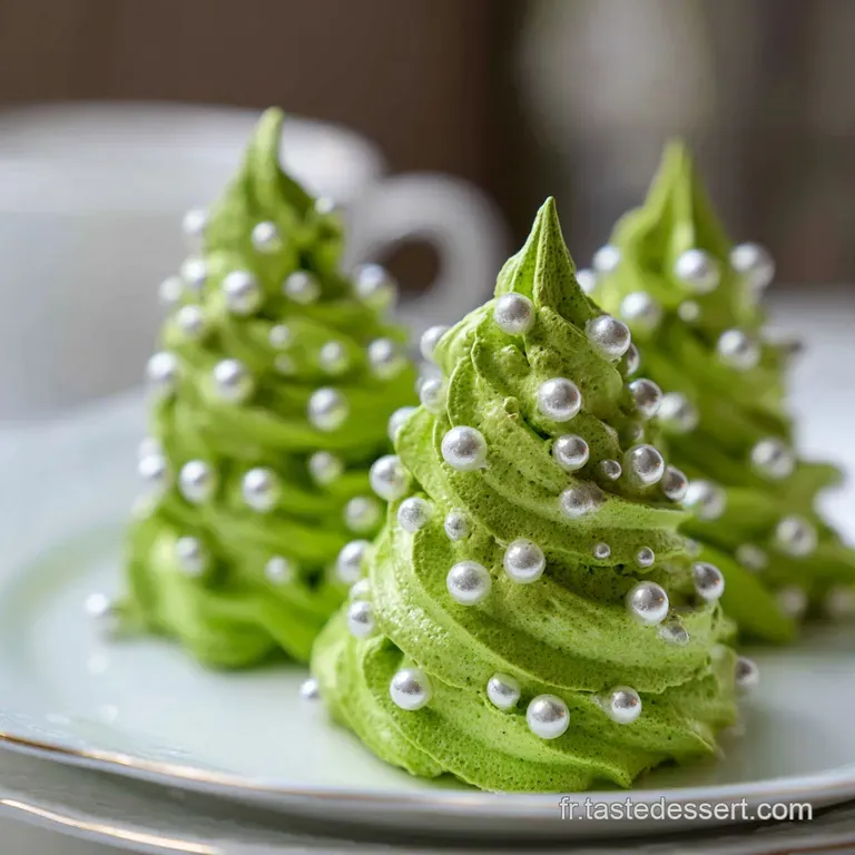 Meringues Sapins: D&eacute;coration de No&euml;l