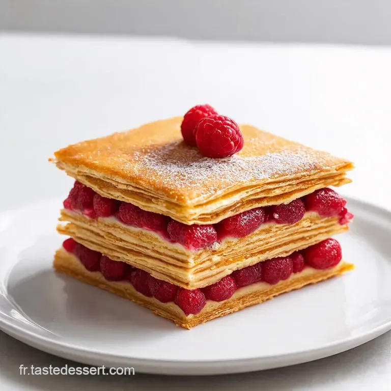 MilleFeuille Croustillant aux Framboises Perle de Gourmandise