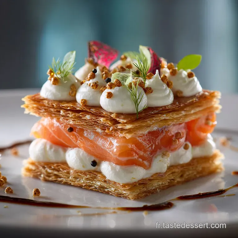 Millefeuille de Saumon Fum&eacute; et Mascarpone Entr&eacute;e Chic et Rafra&icirc;chissante