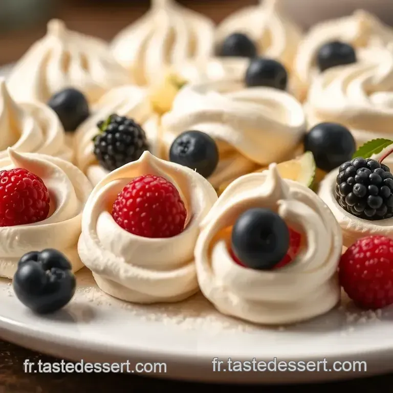 Mini Pavlovas &Eacute;clairs: Un D&eacute;lice Express! presentation