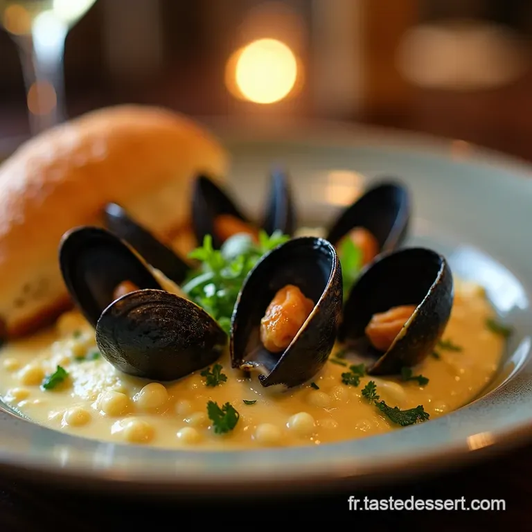 Les Perles De La Mer Moules Marini&egrave;res &Agrave; La Cr&egrave;me Un Classique De Brasserie R&eacute;confortant presentation