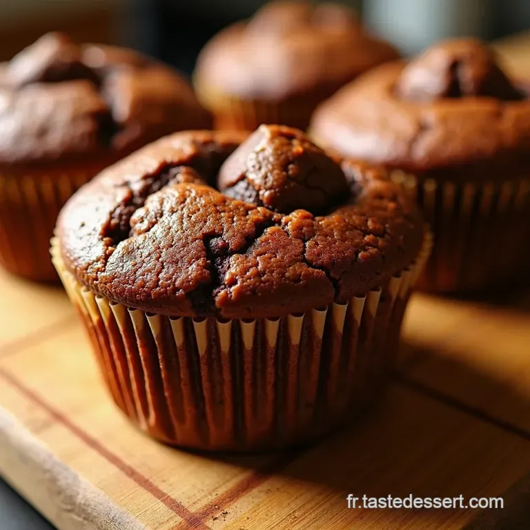 Muffin C&oelig;ur Chocolat Noisette V&eacute;gan Le Plaisir Sans Remords presentation